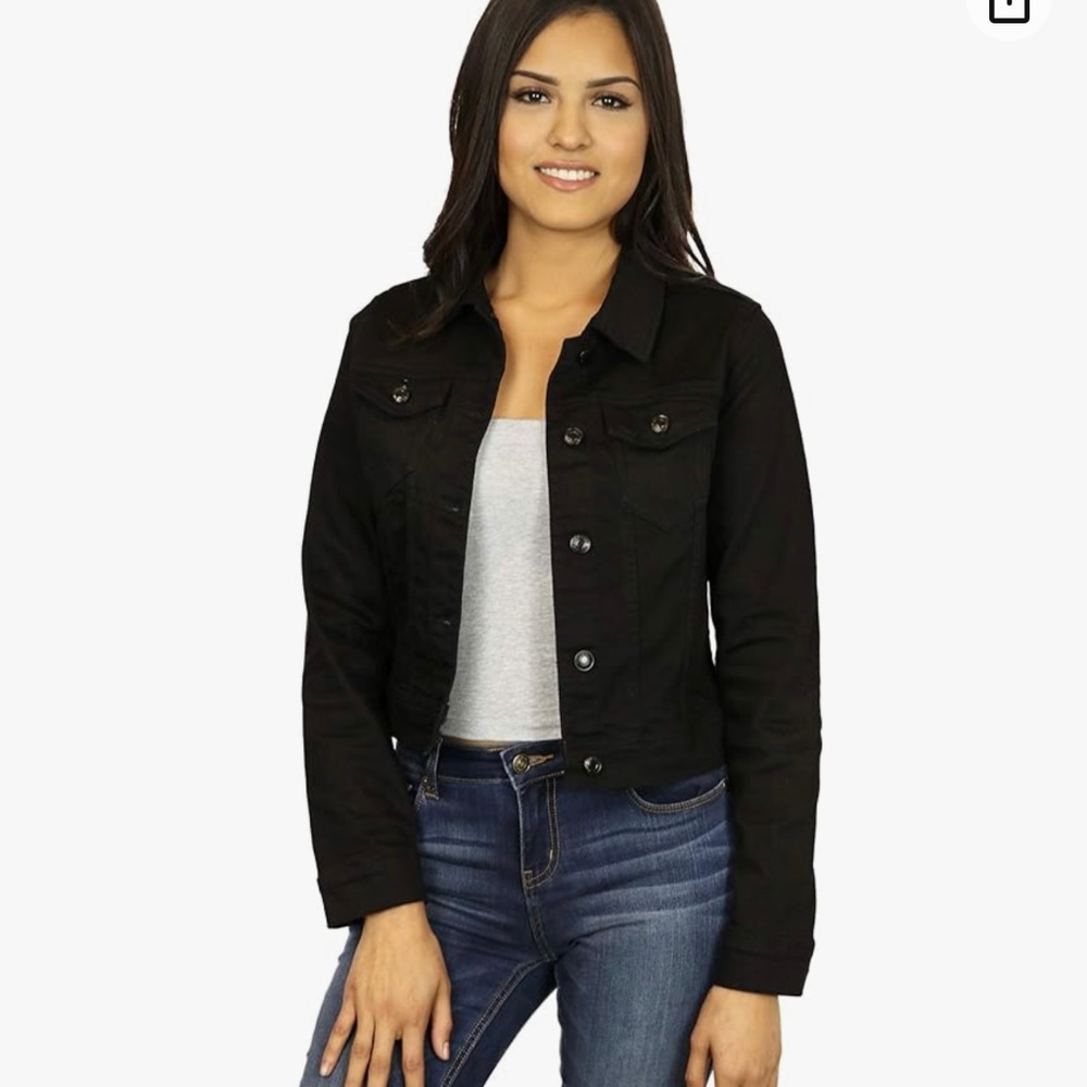 Black denim jacket